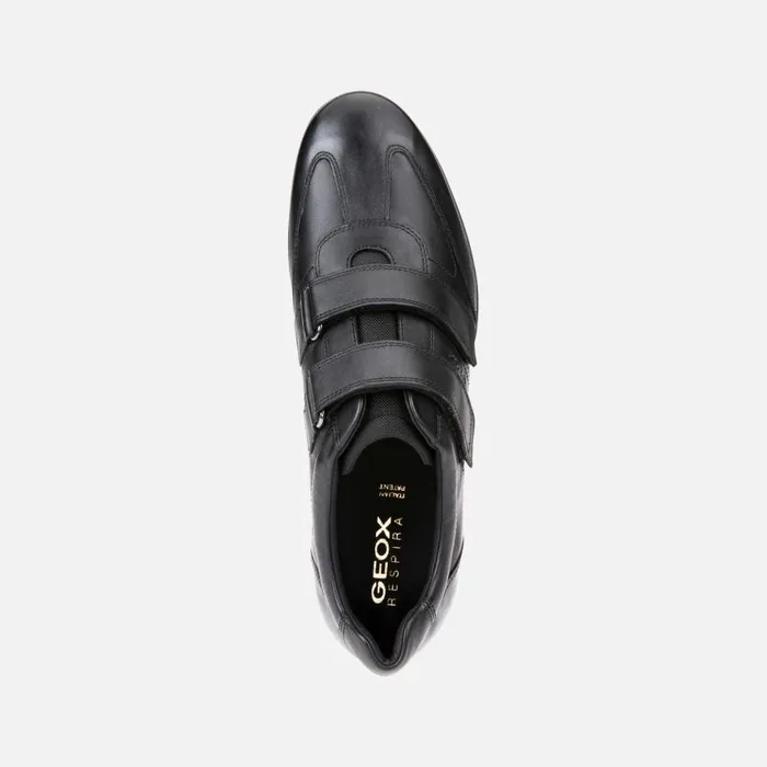 Man Geox Casual Shoes UOMO SYMBOL D Leather Shoes Black Man Geox Black