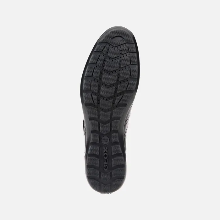 Man Geox Casual Shoes UOMO SYMBOL D Leather Shoes Black Man Geox Black