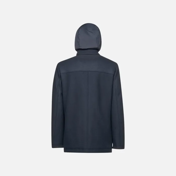 Man Geox Down Jackets MONREALE MAN Sky Captain Short Coat Sky Captain