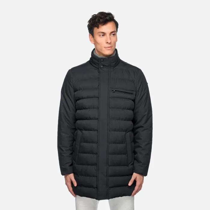 Man Geox Jackets SILE MAN Sky Captain Fulllength Quilted Coat Sky Captain