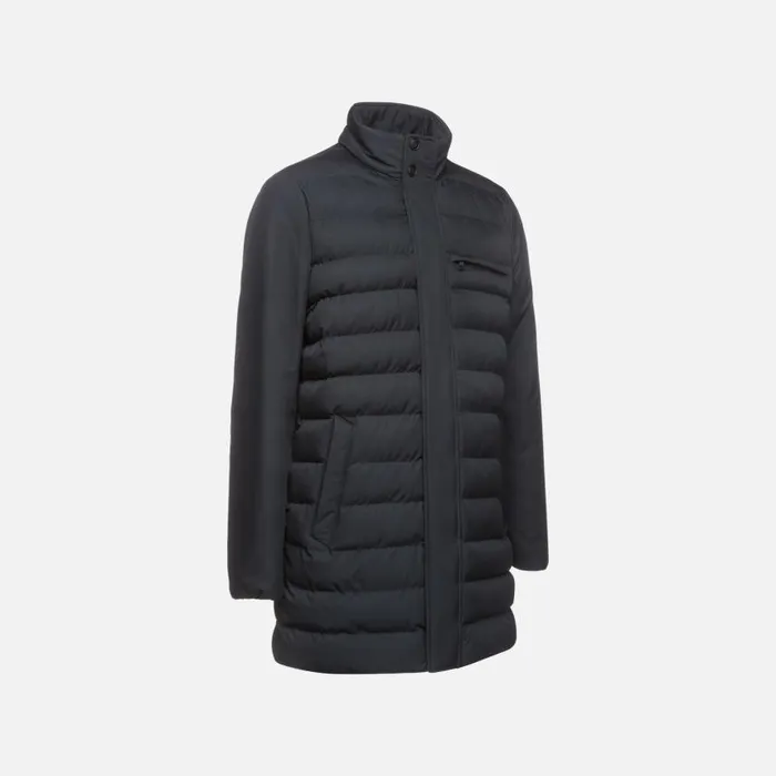 Man Geox Jackets SILE MAN Sky Captain Fulllength Quilted Coat Sky Captain