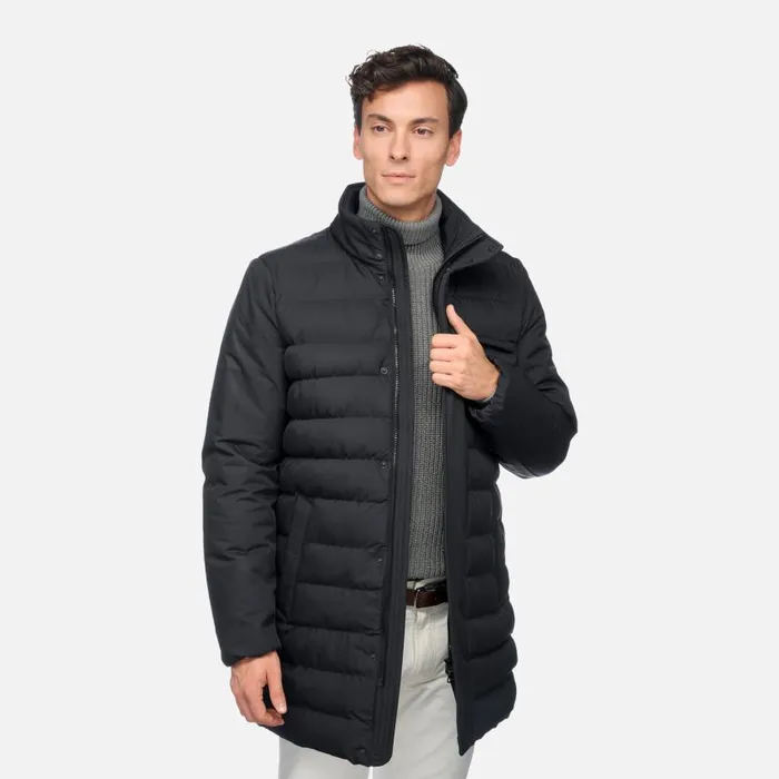 Man Geox Jackets SILE MAN Sky Captain Fulllength Quilted Coat Sky Captain