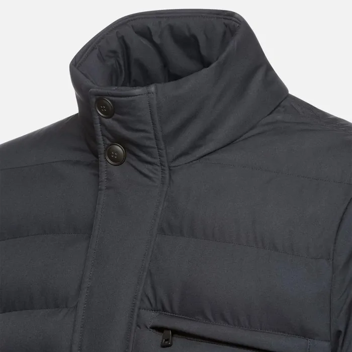 Man Geox Jackets SILE MAN Sky Captain Fulllength Quilted Coat Sky Captain