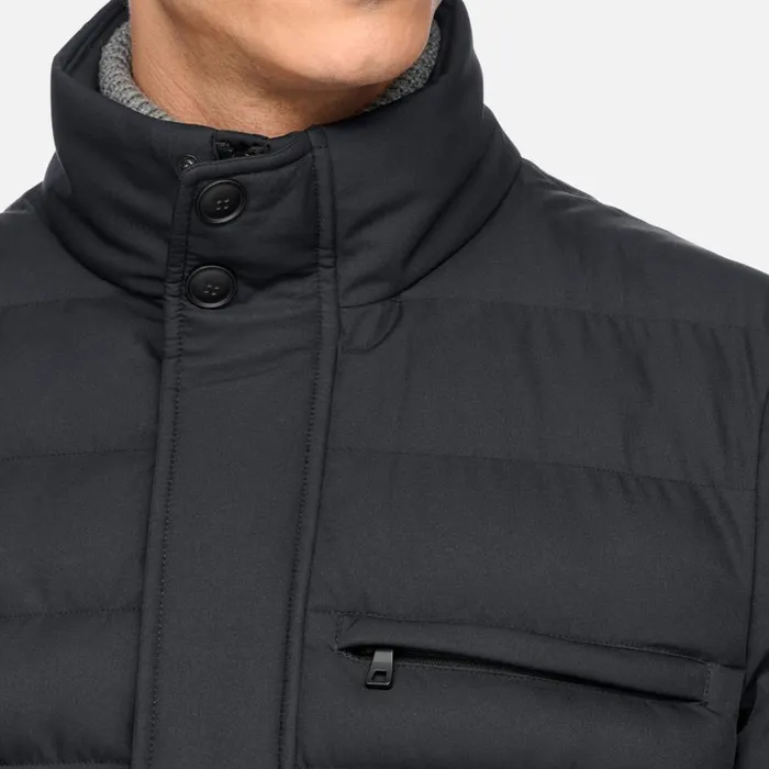 Man Geox Jackets SILE MAN Sky Captain Fulllength Quilted Coat Sky Captain