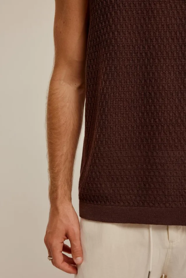 Man Venroy Tanks Crochet Border Tank