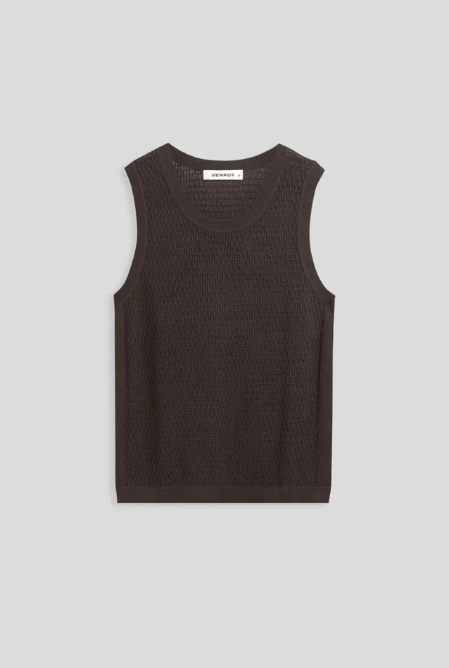 Man Venroy Tanks Crochet Border Tank