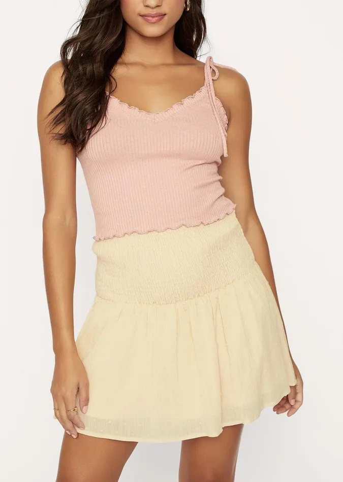 Marilyn Love Knit Cami Pink Women Lost Wander Tops