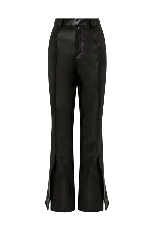 Martha Wide Leg Pant Black Women Aje Pants