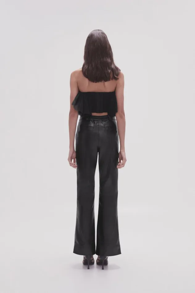 Martha Wide Leg Pant Black Women Aje Pants