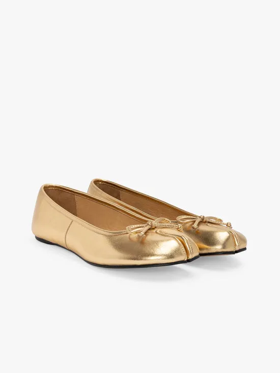 Mason Ballet Flat Gold Women Shoes Lisa Says Gah