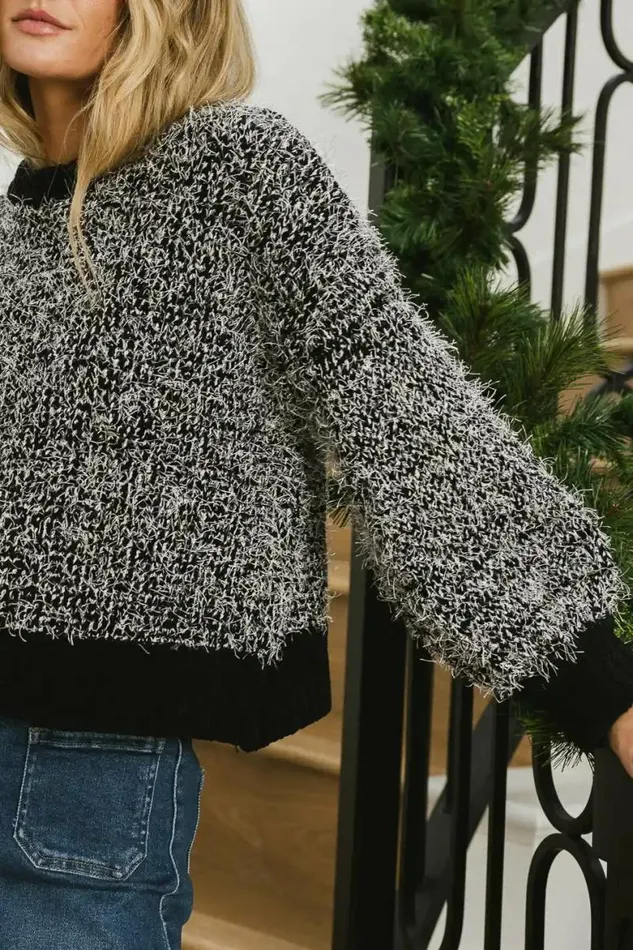 Mason Fuzzy Sweater Black Women Bohme Tops