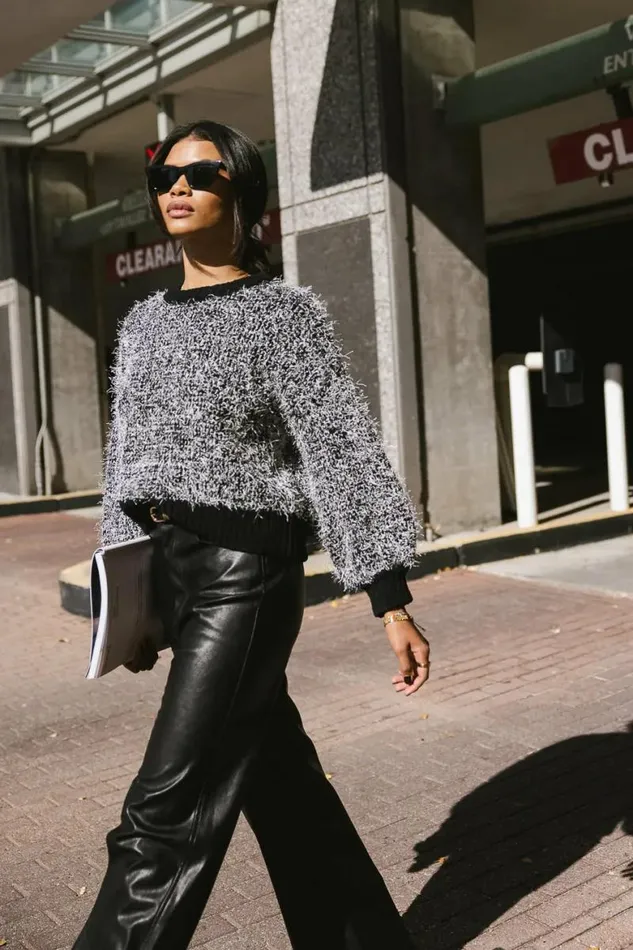 Mason Fuzzy Sweater Black Women Bohme Tops