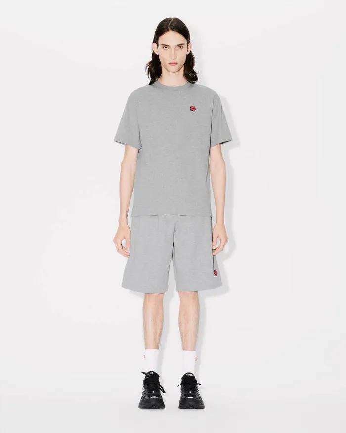 Men 039Boke Flower039 Embroidered Shorts Pearl Grey Kenzo Pants And Shorts