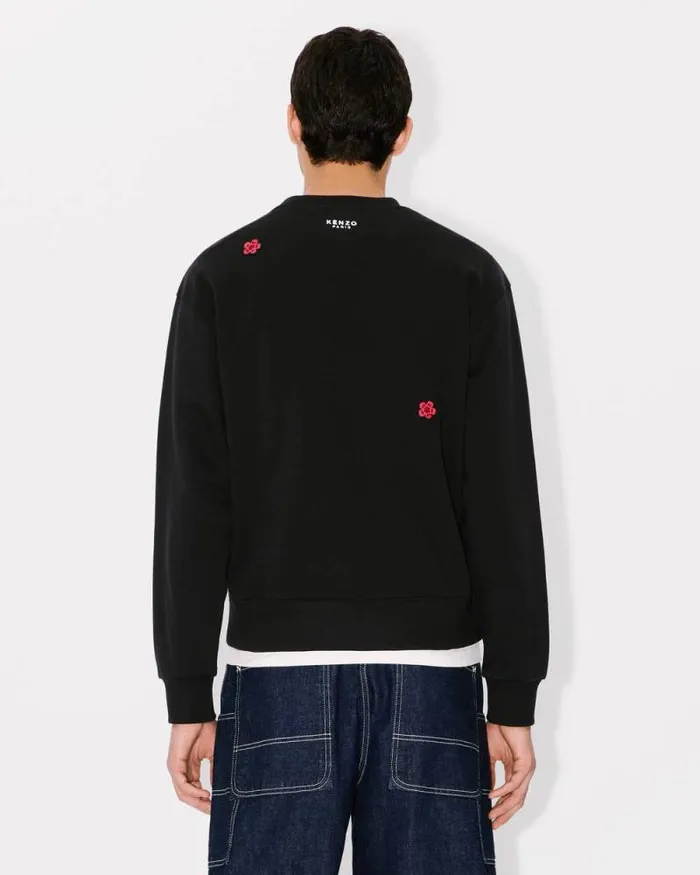 Men 039Boke Flower039 Embroidered Sweatshirt In Cotton Black Kenzo Sweatshirts And Hoodies