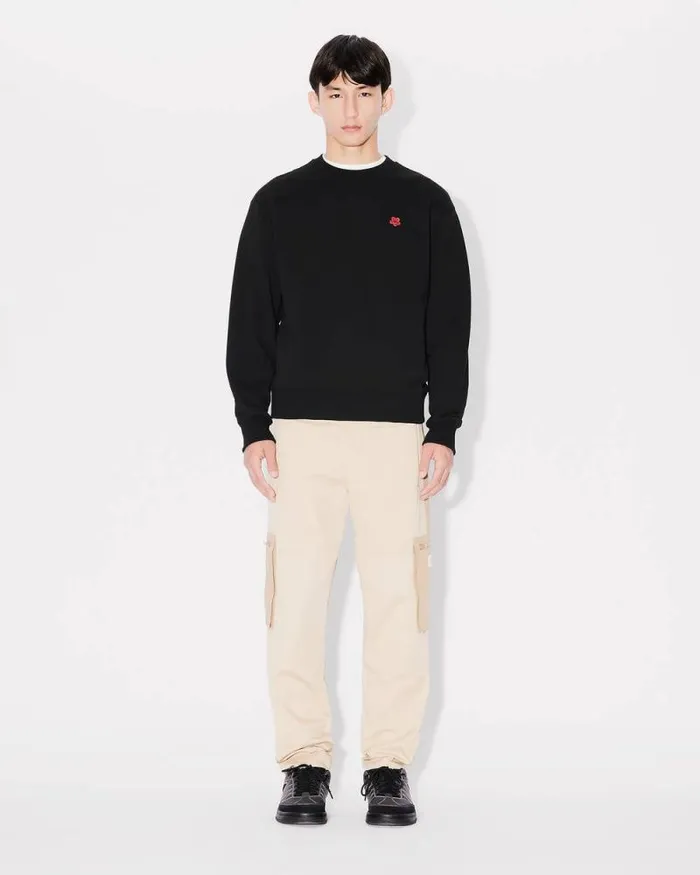 Men 039Boke Flower039 Embroidered Sweatshirt In Cotton Black Kenzo Sweatshirts And Hoodies