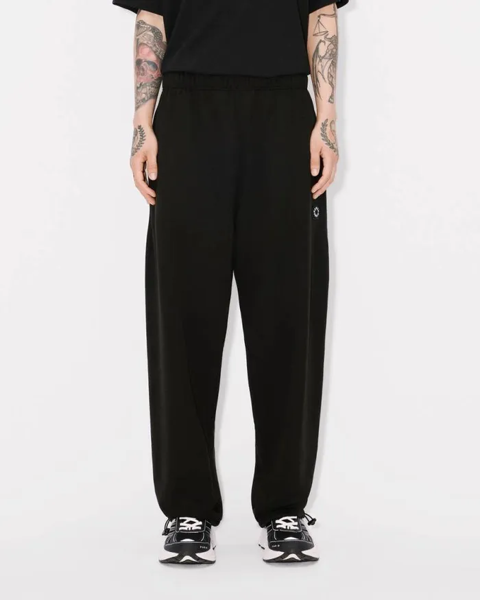 Men 039Boke Flower 20039 Embroidered Straight Jogpants In Cotton Black Kenzo Pants And Shorts