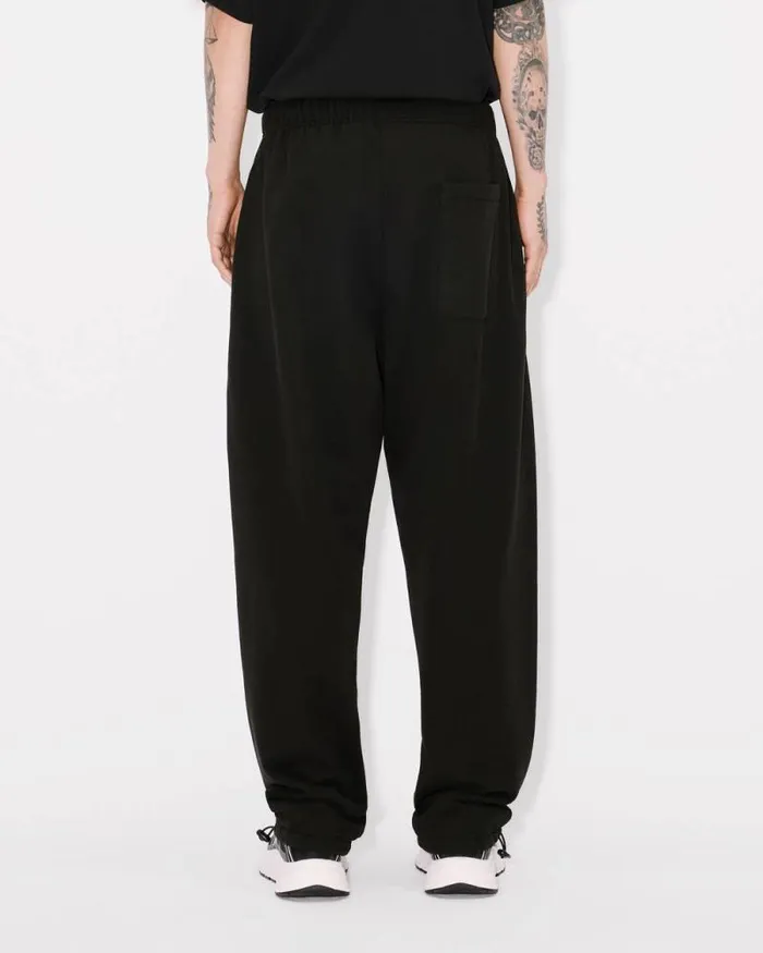 Men 039Boke Flower 20039 Embroidered Straight Jogpants In Cotton Black Kenzo Pants And Shorts