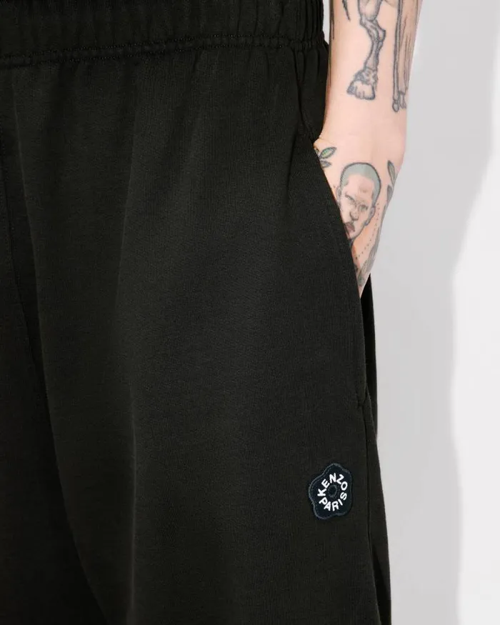 Men 039Boke Flower 20039 Embroidered Straight Jogpants In Cotton Black Kenzo Pants And Shorts