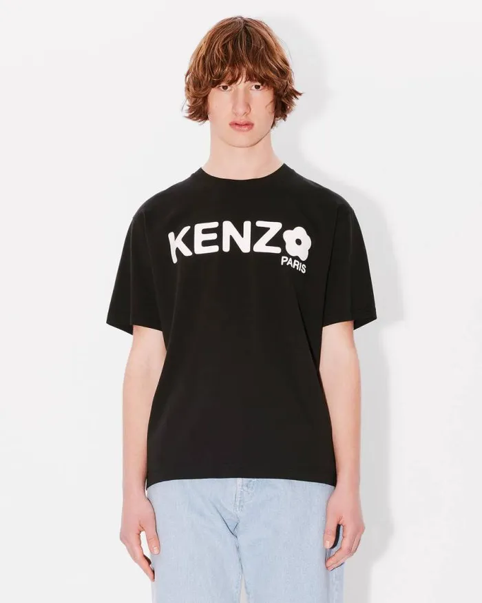Men 039Boke Flower 20039 Oversized Tshirt In Cotton Black Kenzo Tshirts And Polos