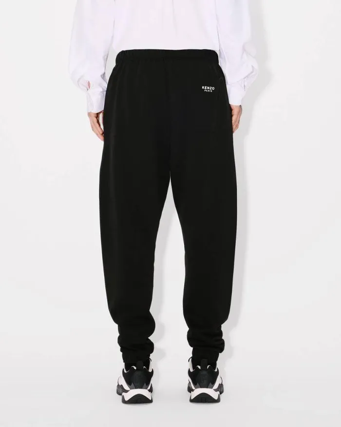 Men 039KENZO Pop039 Embroidered Jogpants In Cotton Black Kenzo Pants And Shorts