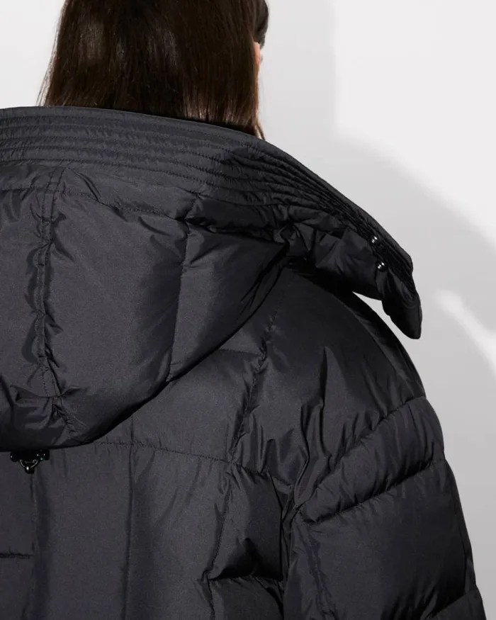 Men 039KENZO Weave039 Midlength Winter Parka Black Kenzo Jackets And Coats