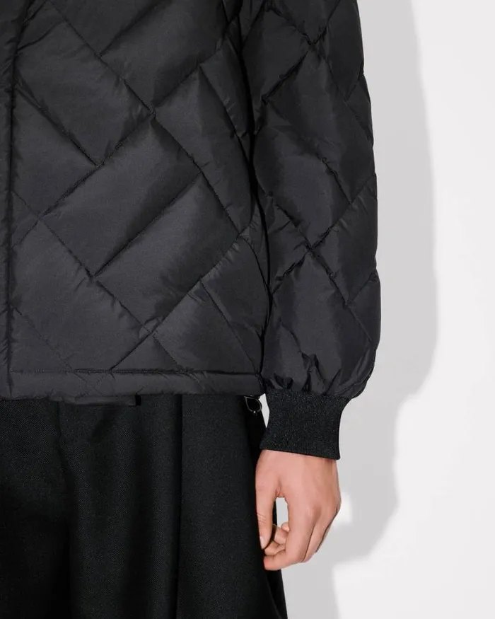 Men 039KENZO Weave039 Puffer Kimono Jacket Black Kenzo Kimonos