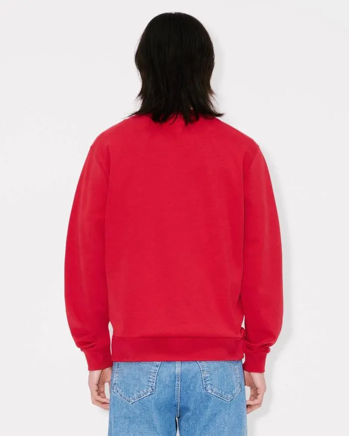 Men 039Lunar New Year039 Embroidered Slim Sweatshirt In Cotton Cherry Kenzo Sweatshirts And Hoodies
