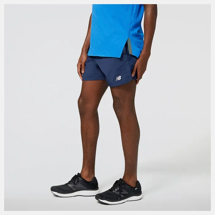 Men Accelerate 5 Inch Short Natural Indigo New Balance Shorts