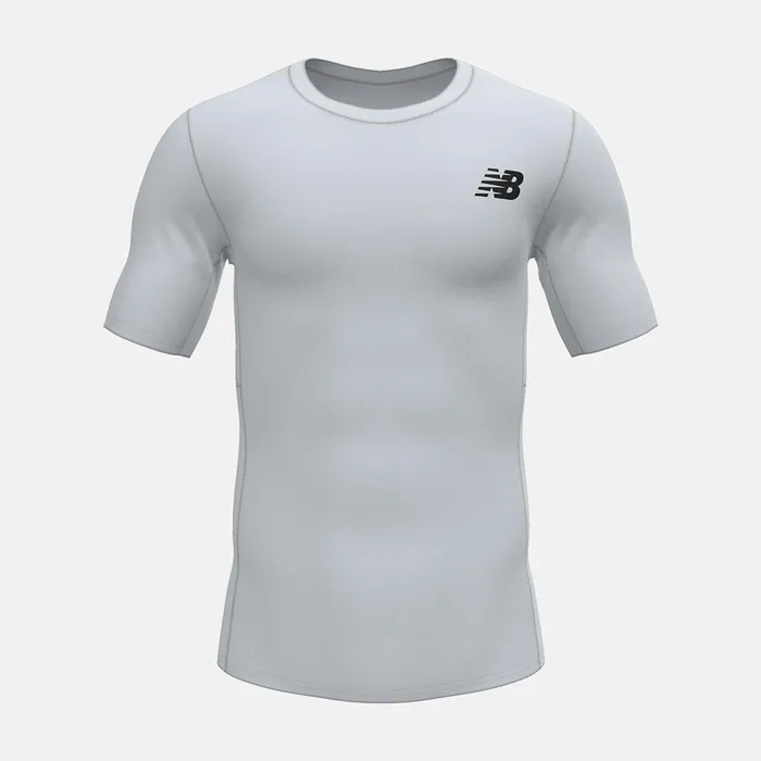 Men Baselayer Short Sleeve Top White New Balance Shirts