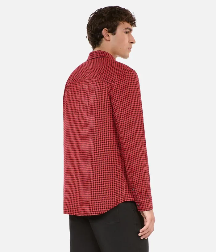 Men Black And Red Houndstooth Shirt THE KOOPLES Shirts