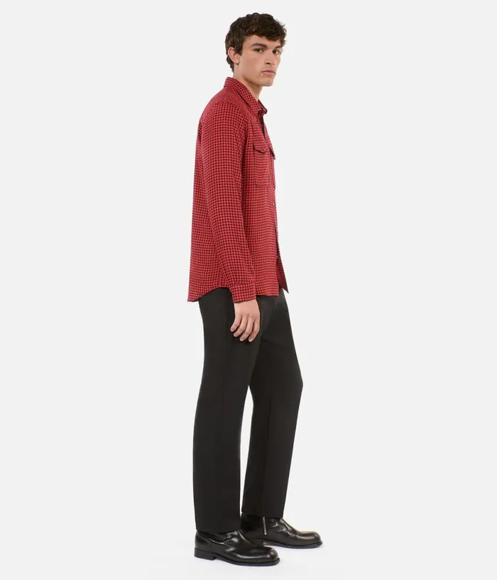 Men Black And Red Houndstooth Shirt THE KOOPLES Shirts