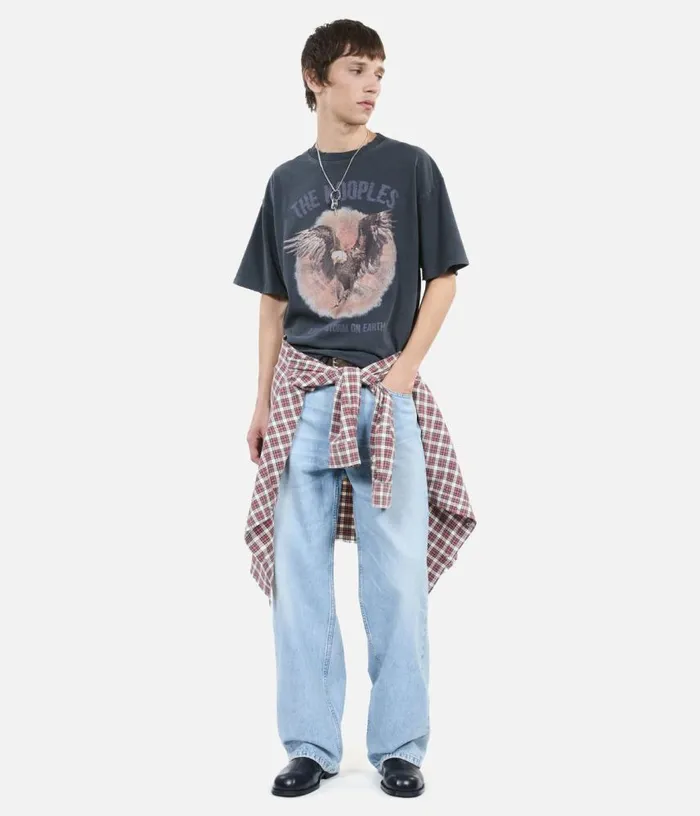 Men Black Tshirt With Serigraphy THE KOOPLES Knits and Tees