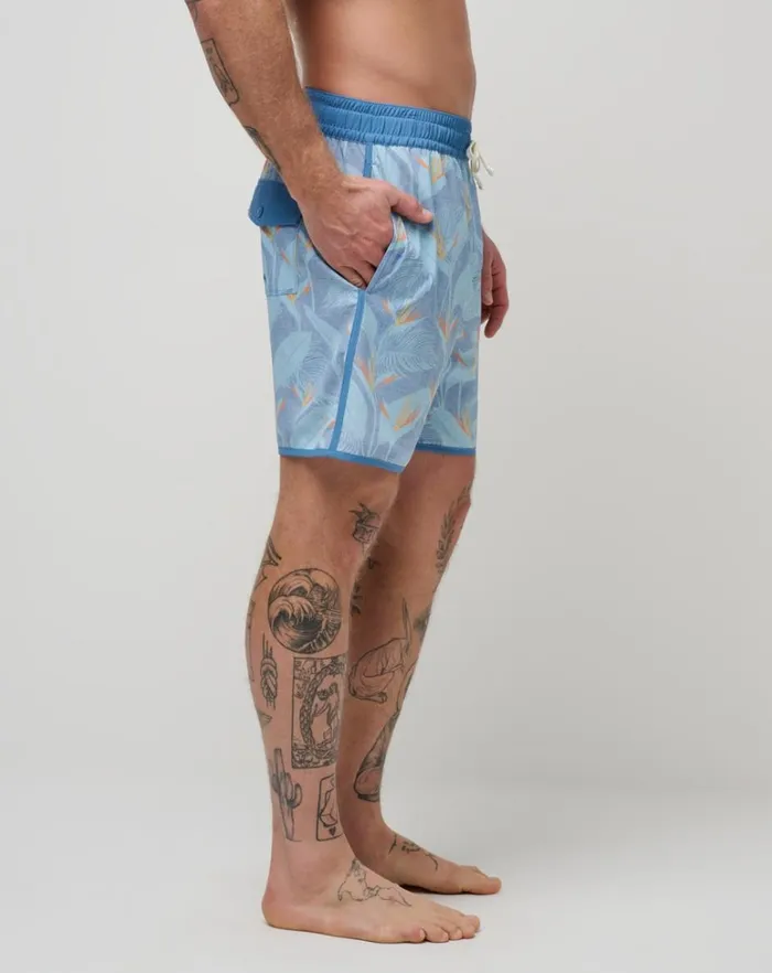 Men Boardshorts TravisMathew LAVA TUNNELS BOARDSHORT Heather Quiet Harbor