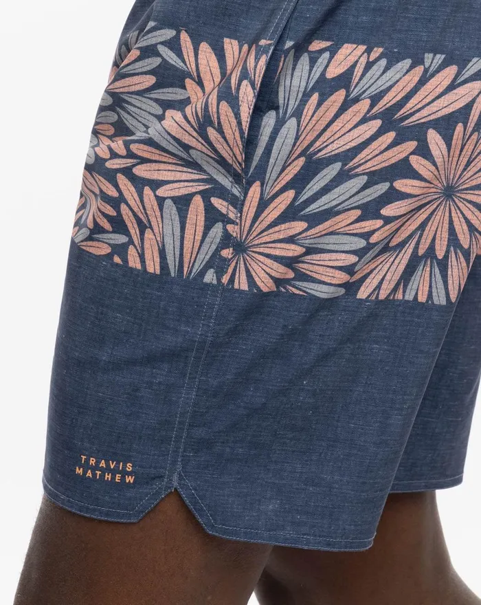 Men Boardshorts TravisMathew MERION BOARDSHORT Heather Dress Blues