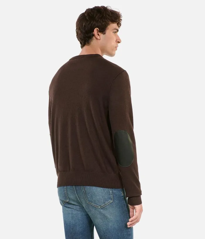 Men Brown Wool Sweater THE KOOPLES Sweaters