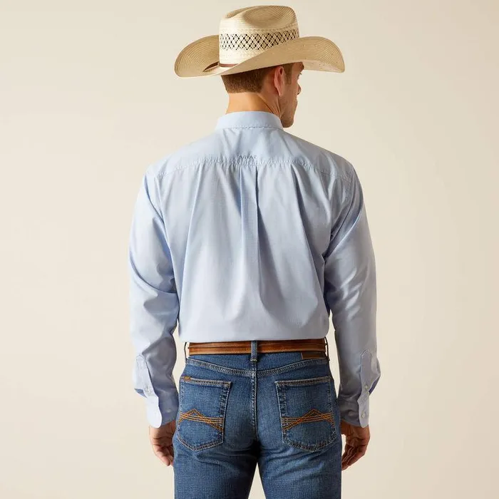 Men Button Down Shirts Ariat 360 Airflow Classic Fit Shirt Light Blue
