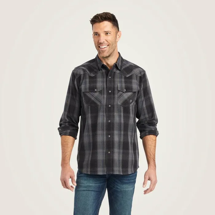 Men Button Down Shirts Ariat Herrold Retro Fit Shirt Black