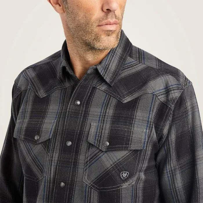 Men Button Down Shirts Ariat Herrold Retro Fit Shirt Black