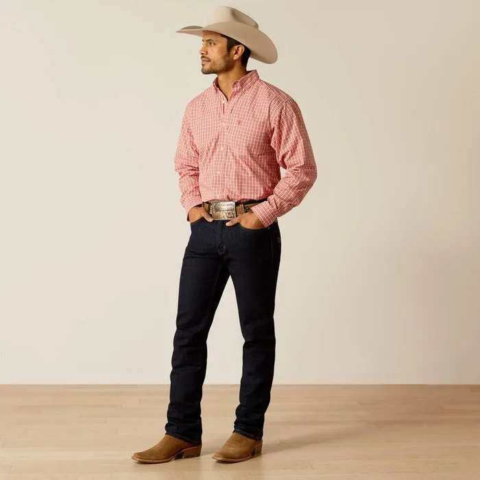 Men Button Down Shirts Ariat Pro Series Roscoe Classic Fit Shirt Red Men Button Down Shirts Ariat Pro Series Roscoe Classic Fit Shirt Red