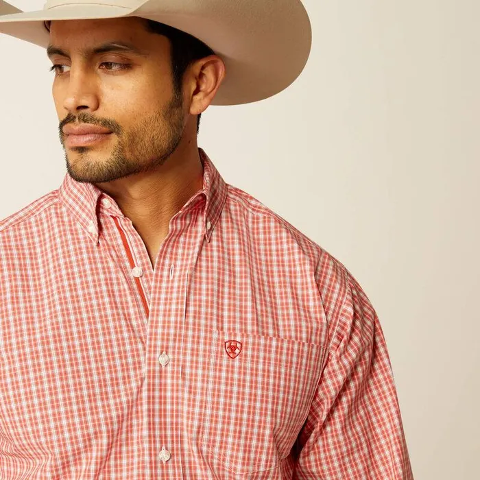 Men Button Down Shirts Ariat Pro Series Roscoe Classic Fit Shirt Red Men Button Down Shirts Ariat Pro Series Roscoe Classic Fit Shirt Red