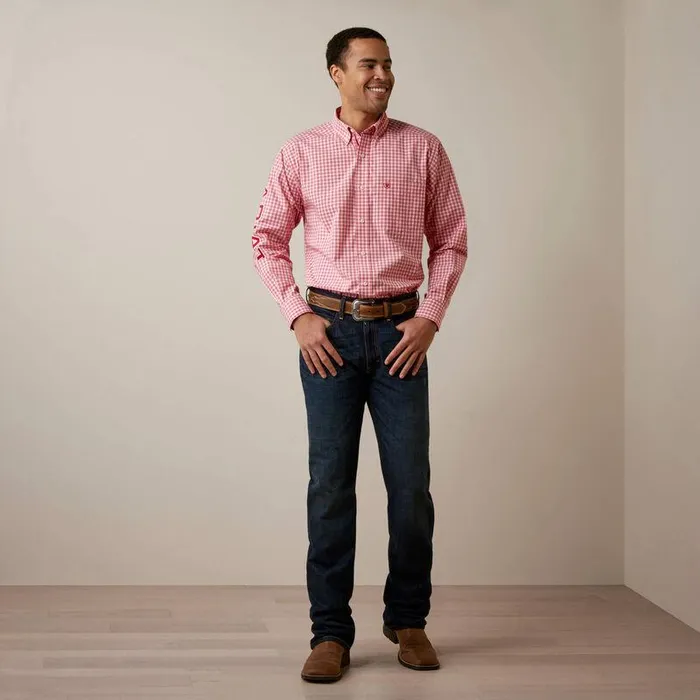 Men Button Down Shirts Ariat Pro Series Team Dustin Classic Fit Shirt Red Men Button Down Shirts Ariat Pro Series Team Dustin Classic Fit Shirt Red