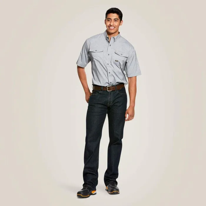Men Button Down Shirts Ariat Rebar Made Tough VentTEK DuraStretch Work Shirt Charcoal Heather Men Button Down Shirts Ariat Rebar Made Tough VentTEK DuraStretch Work Shirt Charcoal Heather