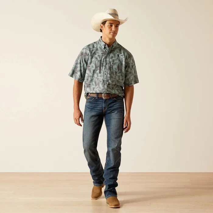 Men Button Down Shirts Ariat VentTEK Classic Fit Shirt Ebony Grey Men Button Down Shirts Ariat VentTEK Classic Fit Shirt Ebony Grey
