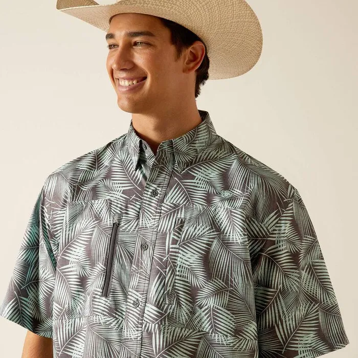 Men Button Down Shirts Ariat VentTEK Classic Fit Shirt Ebony Grey Men Button Down Shirts Ariat VentTEK Classic Fit Shirt Ebony Grey