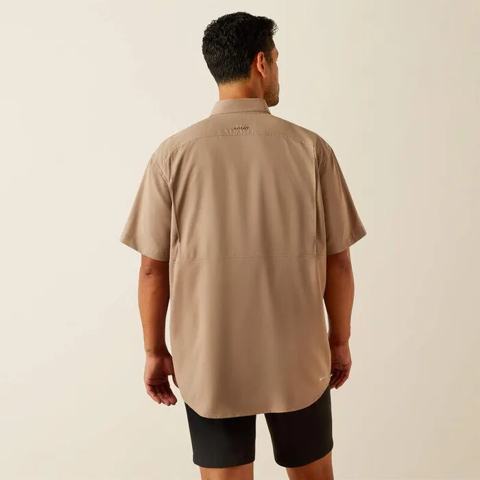 Men Button Down Shirts Ariat VentTEK Classic Fit Shirt Taupe Grey Men Button Down Shirts Ariat VentTEK Classic Fit Shirt Taupe Grey