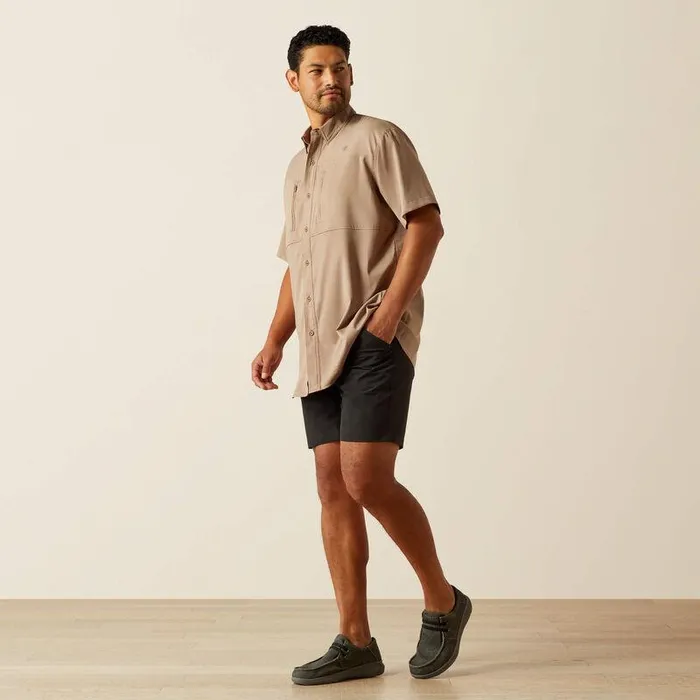 Men Button Down Shirts Ariat VentTEK Classic Fit Shirt Taupe Grey Men Button Down Shirts Ariat VentTEK Classic Fit Shirt Taupe Grey