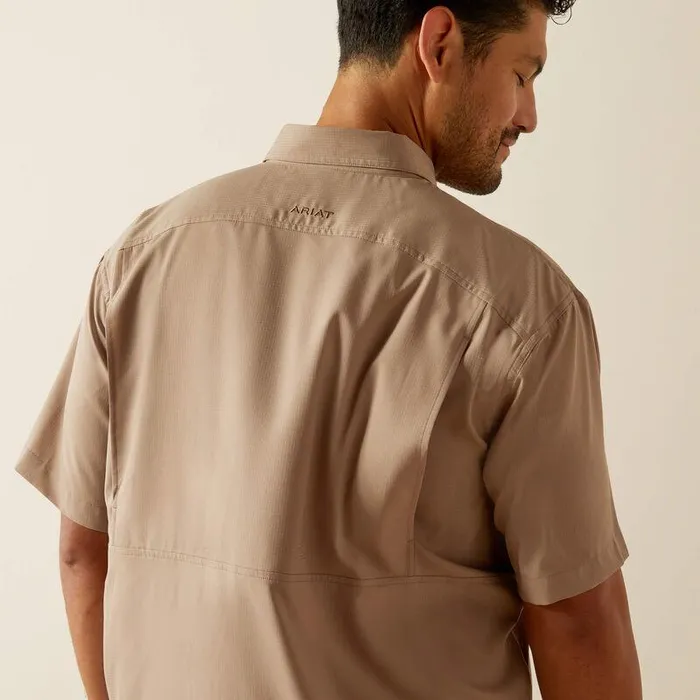 Men Button Down Shirts Ariat VentTEK Classic Fit Shirt Taupe Grey Men Button Down Shirts Ariat VentTEK Classic Fit Shirt Taupe Grey