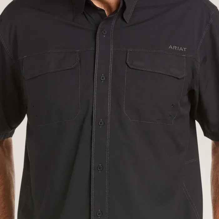 Men Button Down Shirts Ariat VentTEK Outbound Classic Fit Shirt Black Men Button Down Shirts Ariat VentTEK Outbound Classic Fit Shirt Black