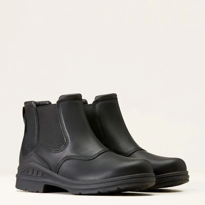 Men Chelsea Boots Ariat Barnyard Twin Gore II Waterproof Boot Black