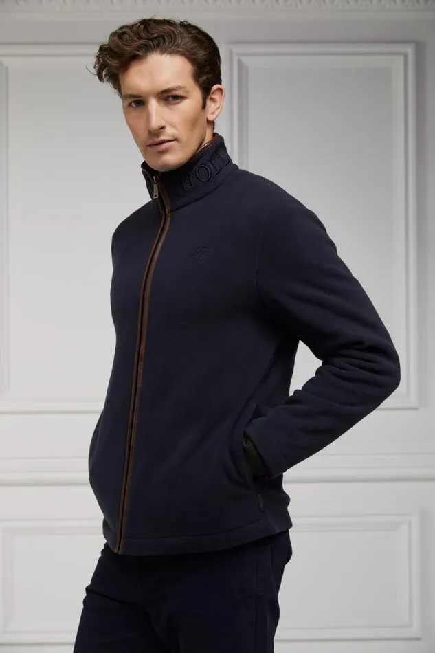 Men Country Fleece Jacket Ink Navy Holland Cooper Fleeces
